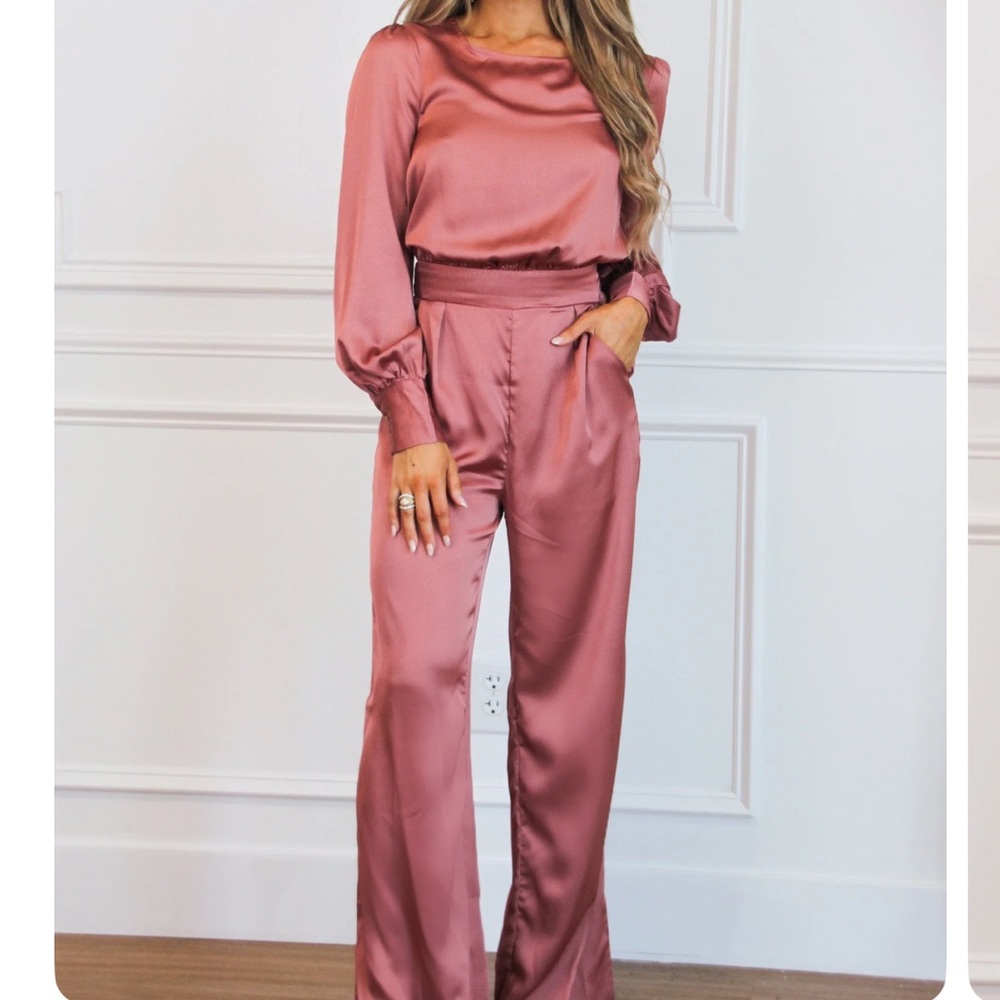 NWOT Mauve Long-sleeve Jumpsuit